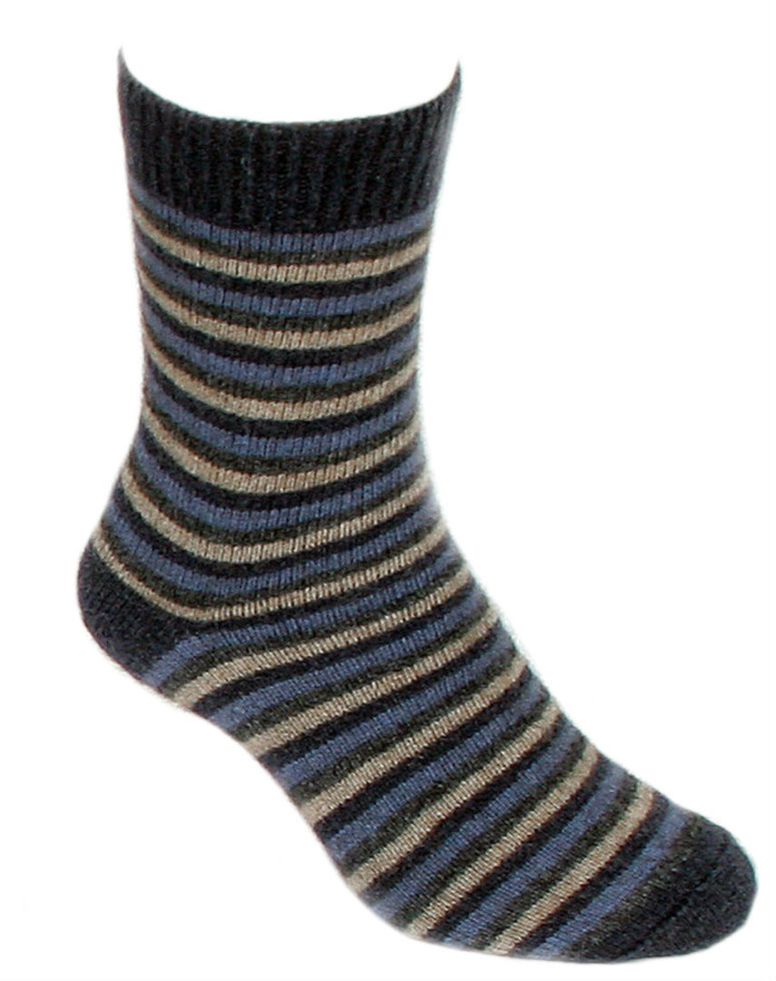 Merino Possum Multi Coloured Stripe Sock image 1